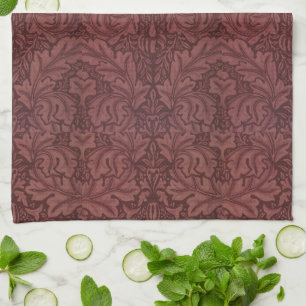 Acanthus von William Morris, Vintage-Blumenstoff Geschirrtuch
