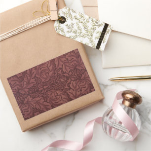 Acanthus von William Morris, Vintage-Blumenstoff Rechteckiger Aufkleber