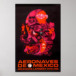 Acapulco Art Mexiko Druck Aeronaves Reiseplakat Poster