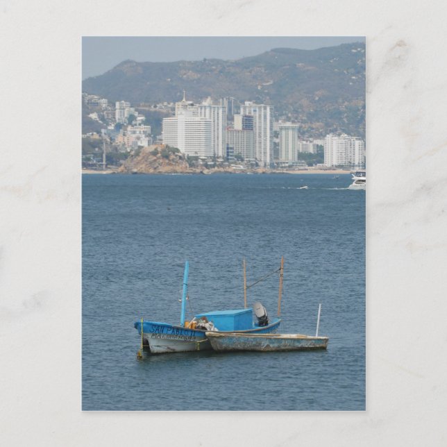 Acapulco-Boote 2 Postkarte (Vorderseite)