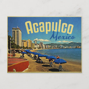 Acapulco Mexico Vintage Travel Postkarte