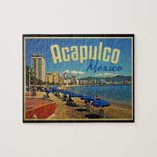 Acapulco Mexiko Vintage Reise Puzzle