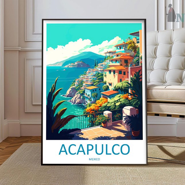 Acapulco Travel Print Wall Art Acapulco Wall Hangi Poster (Von Creator hochgeladen)