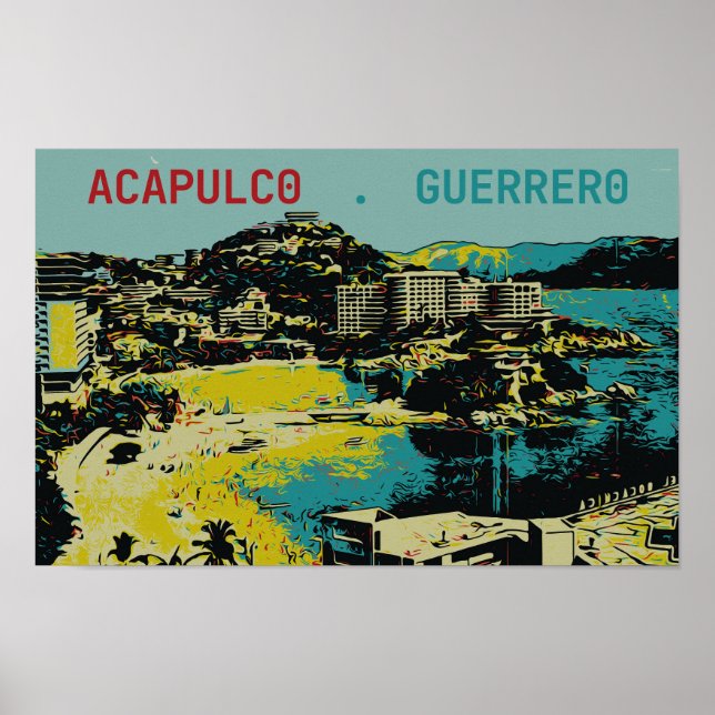 Acapulco view, Mexiko, Guerrero Postcard Poster (Vorne)