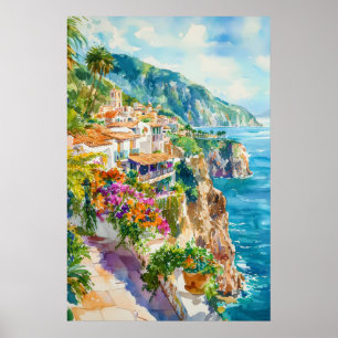 Acapulco Vintage-Ski-Nationalpark-Reiseposter Poster