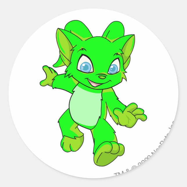 Acara Glows Runder Aufkleber (Vorderseite)