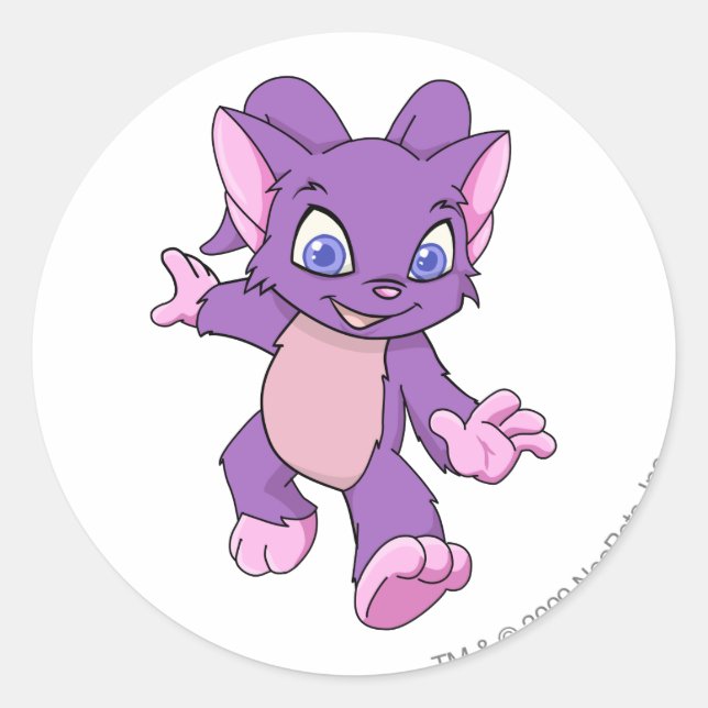 Acara Lila Runder Aufkleber (Vorderseite)