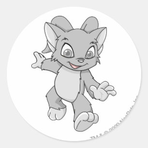 Acara Silver Runder Aufkleber