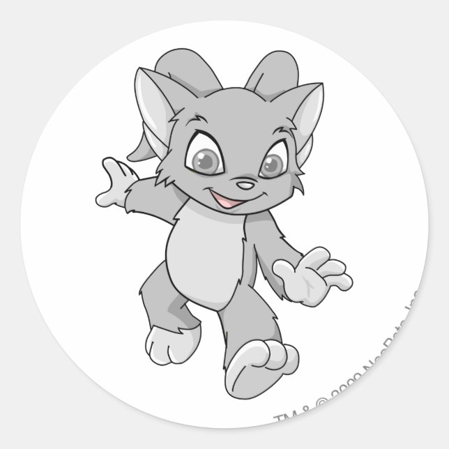 Acara Silver Runder Aufkleber (Vorderseite)