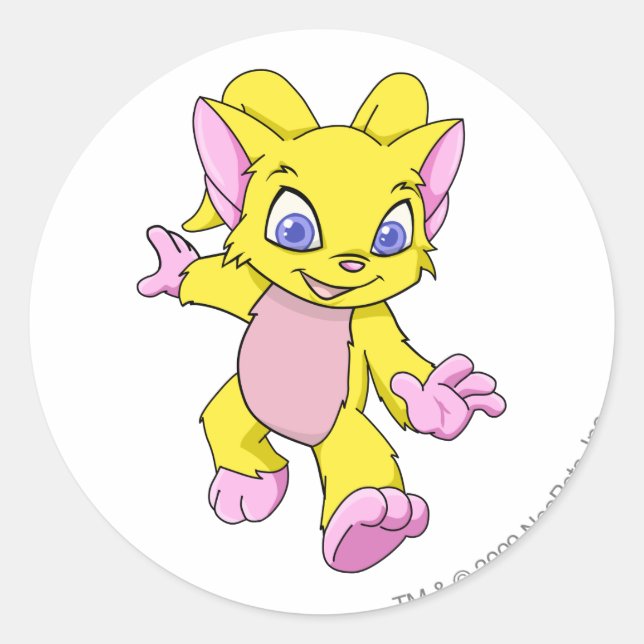 Acara Yellow Runder Aufkleber (Vorderseite)