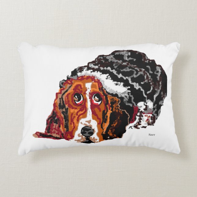 Accent Pillow : BASSET HOUND DOG Dekokissen (Vorderseite)