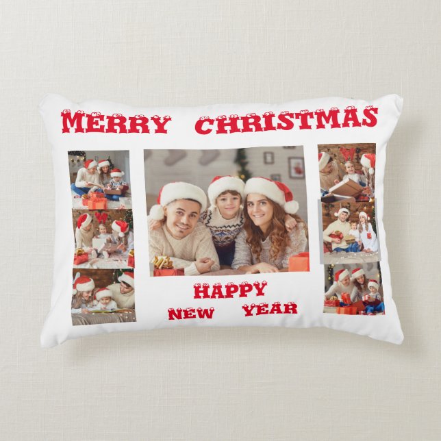 Accent Pillow FULL FOTO MERRY CHRISTMAS Dekokissen (Vorderseite)