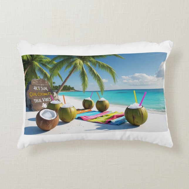 Accent Pillow - Tropical Beach Pillow Dekokissen (Vorderseite)