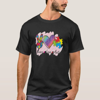 Accept Love Understand Autism Support Friends Auti T-Shirt