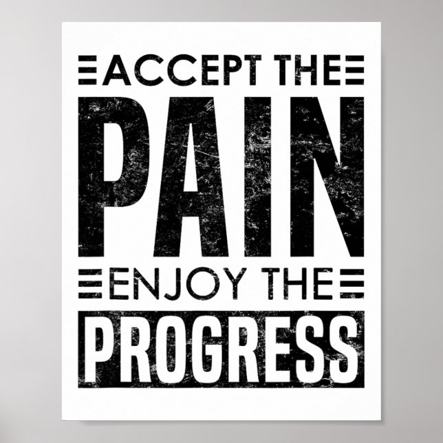Accept The Pain - Uplifting Bodybuilding  Poster (Vorne)