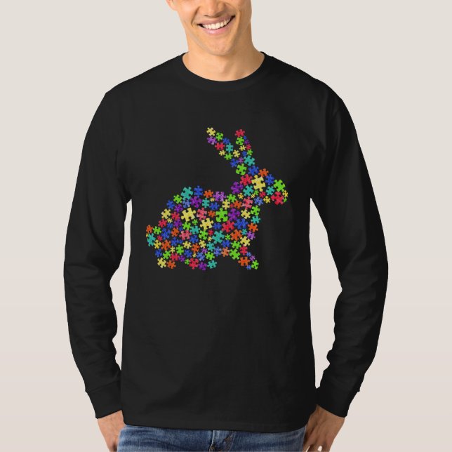 Accept Understand Love Bunny Autism Awareness East T-Shirt (Vorderseite)