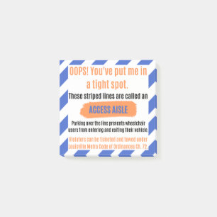 Access Aisle Sticker for Louisville, Kentucky Post-it Klebezettel