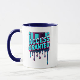 Access Granted | Retro Tech & Cybersecurity Floppy Tasse