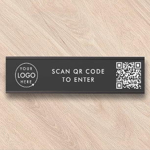 Access-Kontrolle   QR Code Door Lock Security Blac Türschild