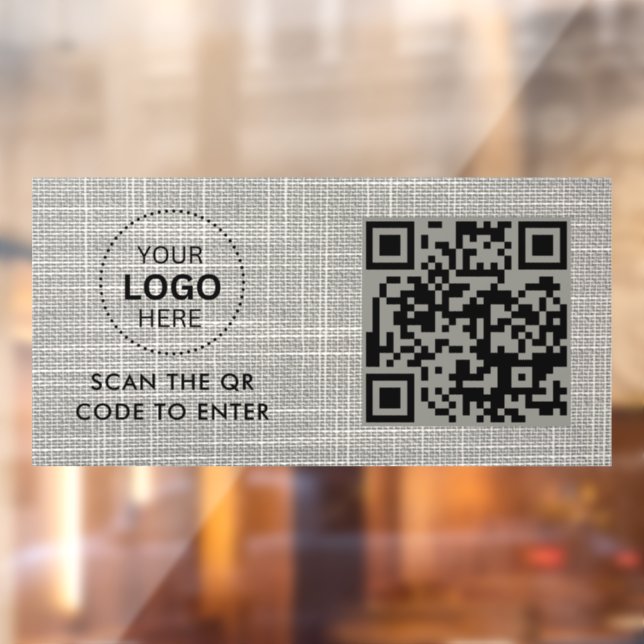 Access-Kontrolle | QR-Code-Eintrag für Firmenlogo Fensteraufkleber (Blatt 2)