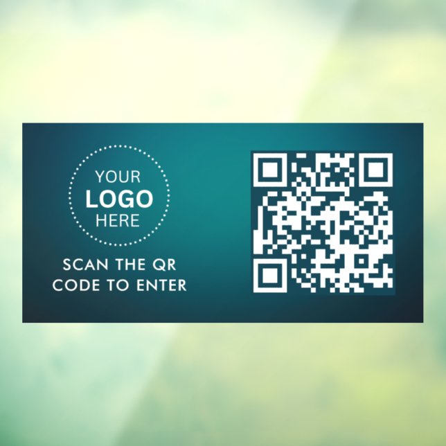 Access-Kontrolle | QR-Code-Eintrag für Firmenlogo Fensteraufkleber (Blatt 3)