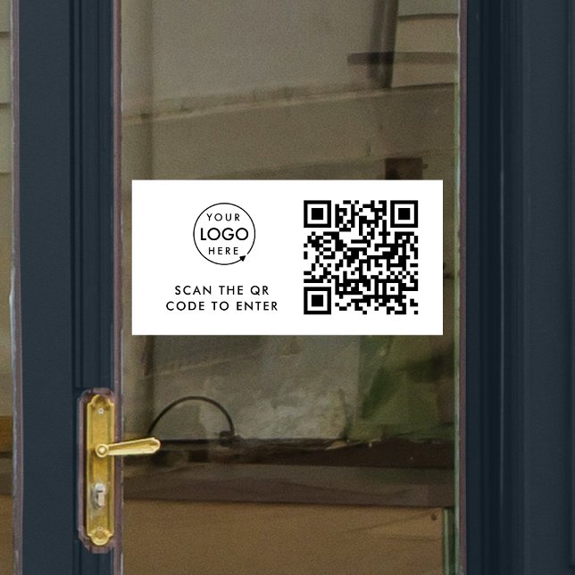 Access-Kontrolle | QR-Code-Eintrag für Firmenlogo Fensteraufkleber (Von Creator hochgeladen)