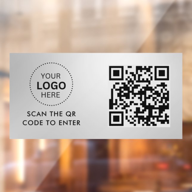 Access-Kontrolle | QR-Code-Eintrag für Firmenlogo Fensteraufkleber (Blatt 2)
