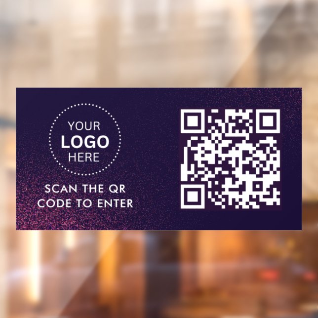 Access-Kontrolle | QR-Code-Eintrag für Firmenlogo Fensteraufkleber (Blatt 2)