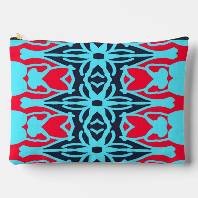 Accessoire Pouch farbenfrohe moderne Kunst Design Zubehörtasche (Vorderseite)