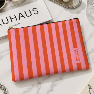 Accessoire-Tasche   Preppy Bold Stripe Korallenros Zubehörtasche