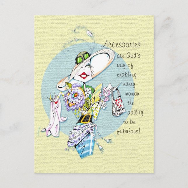 Accessoires sind Gottes Weg...Postkarte Postkarte (Vorderseite)