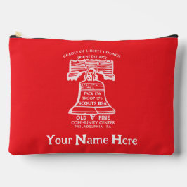 Accessory Pouch Large - Red (Personalized) Zubehörtasche