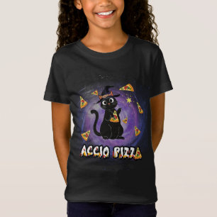 Accio Pizza Zauberassistent für die schwarze Katze T-Shirt