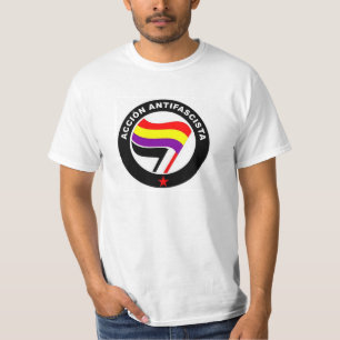 Acción Antifascista Antifascist Spanisch-Flagge T-Shirt