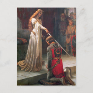 Accolade von Edmund Blair Leighton Postkarte