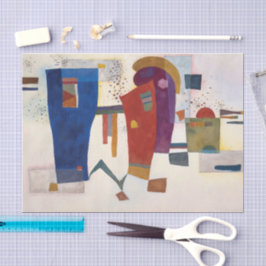 Accompanied Contrast, Kandinsky  Seidenpapier