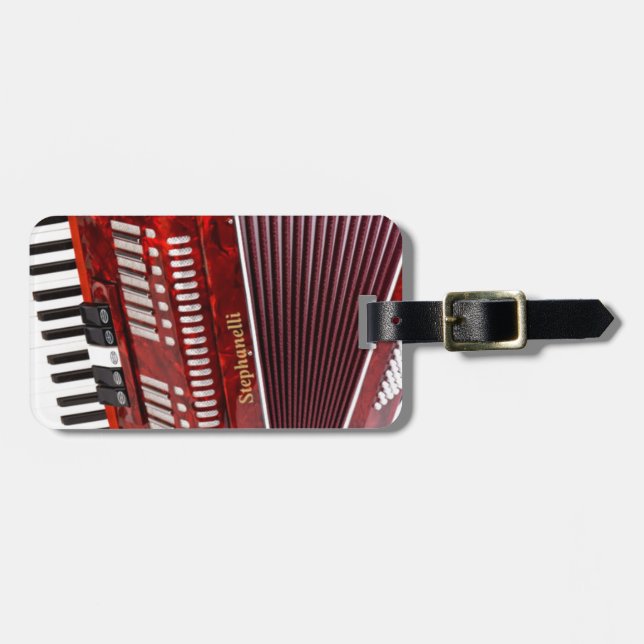 ACCORDIAN MUSIKINSTRUMENT GEPÄCKANHÄNGER (Vorderseite horizontal)