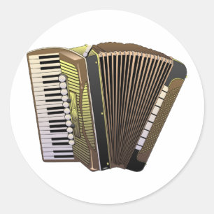 Accordian Runder Aufkleber