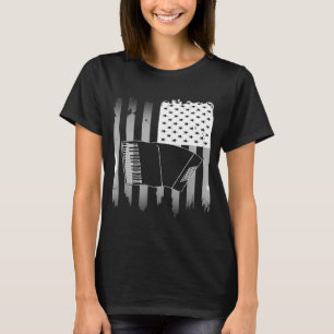 Accordion American Flag 4. Juli Accordionist P T-Shirt