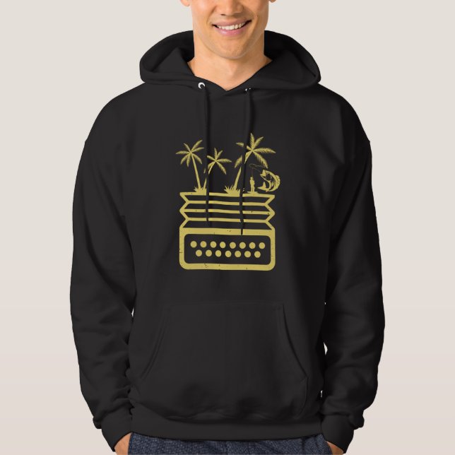 Accordion And Angler Fishing Accordion Music Instr Hoodie (Vorderseite)