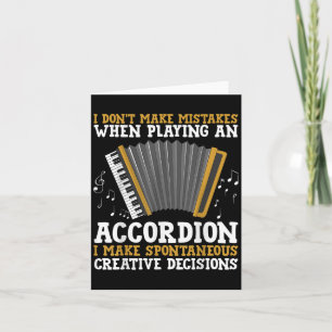 Accordion Art for Men Women Accordionist Karte