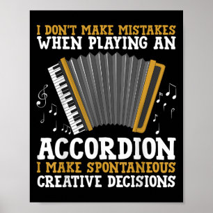 Accordion Art for Men Women Accordionist Poster