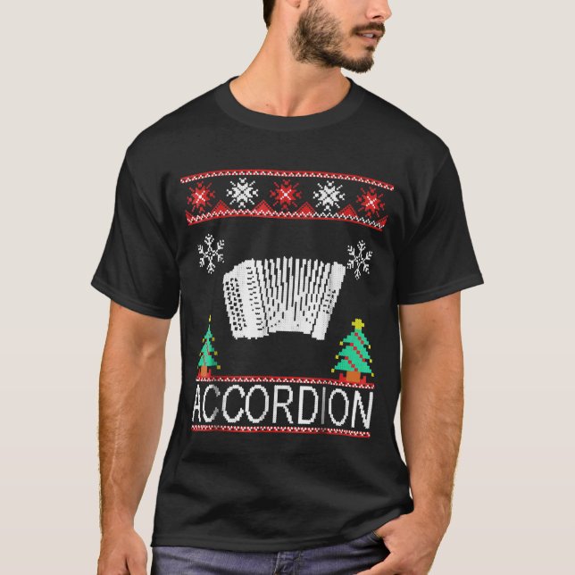 Accordion Christmas T-Shirt (Vorderseite)