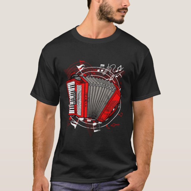 Accordion Colors Music Instrumentation T-Shirt (Vorderseite)