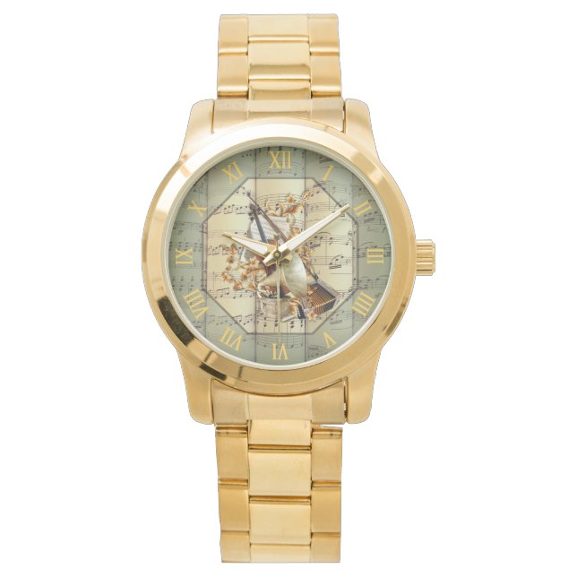 Accordion ~ Edison Phonograph ~ Cello ~ Watch Armbanduhr (Vorderseite)