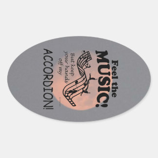 Accordion fühlen sich wie ein Oval-Sticker Ovaler Aufkleber