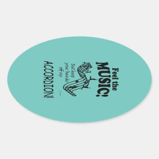 Accordion fühlen sich wie ein Oval-Sticker Ovaler Aufkleber