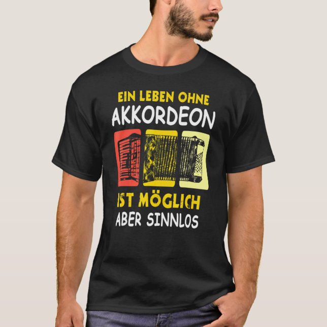 Accordion Hand Harmonica Folk Musik Sensual Sayin T-Shirt (Vorderseite)