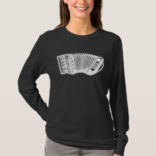 Accordion Line Art Design für Musiklehrer T-Shirt