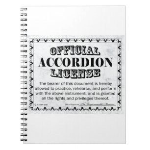 Accordion-Lizenz Notizblock